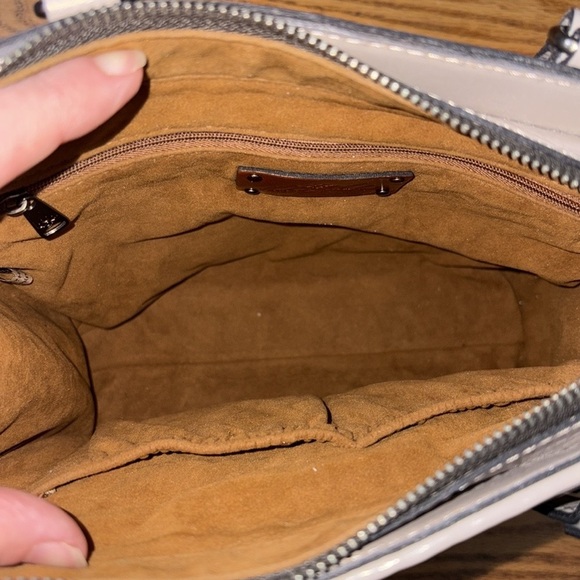 Patricia Nash Leather Ava Medium Woven Tote Stone - Picture 12 of 16